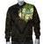 Guam Men's Bomber Jacket - Polynesian Gold Patterns Collection Black - Polynesian Pride