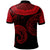 Niue Custom Polo Shirt Unique Serrated Texture Red - Polynesian Pride