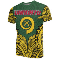 Vanuatu T Shirt Vanuatuan Flag Polynesian Tattoo Unisex Green - Polynesian Pride