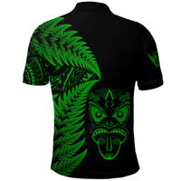 New Zealand Haka Rugby Maori Polo Shirt Silver Fern Vibes Green LT8 - Polynesian Pride