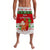 Hawaii Christmas Lavalava Santa Claus Surfing Simple Style White LT8 White - Polynesian Pride