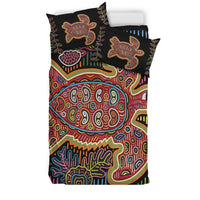 Hawaiian Duvet Cover Set - Colorful Turtle Pattern - Polynesian Pride