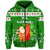 Hawaii Christmas Zip Hoodie Santa Claus Surfing Simple Style Green LT8 - Polynesian Pride