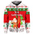 Hawaii Christmas Zip Hoodie Santa Claus Surfing Simple Style White LT8 - Polynesian Pride