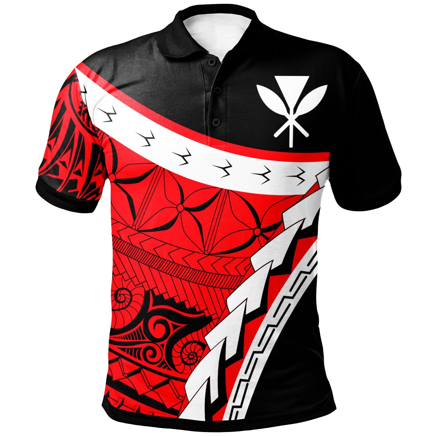 Hawaii Custom Polo Shirt Proud Of Hawaii Unisex Red - Polynesian Pride