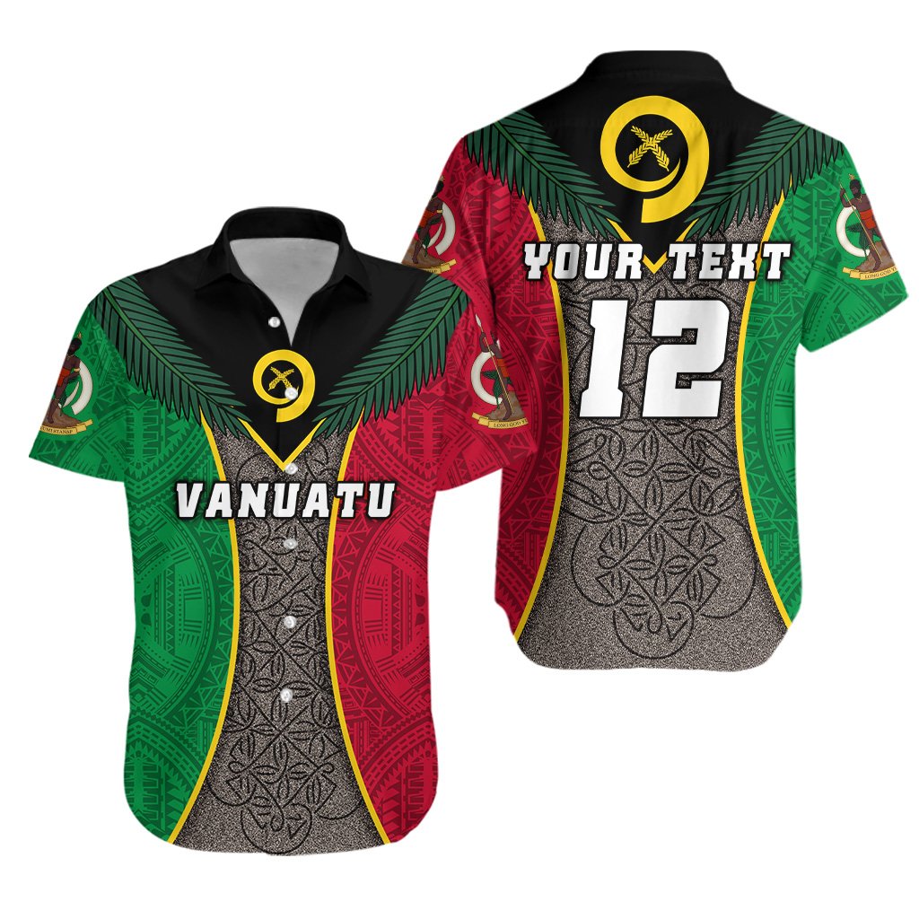 (Custom Personalised) Vanuatu Rugby Hawaiian Shirt Style Sand Drawing Unisex Green - Polynesian Pride