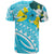 Hawaii T Shirt Polynesian Pattern Aquamarine Stone Blue Color - Polynesian Pride