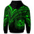 Hawaii Zip Hoodie Green Color Cross Style - Polynesian Pride