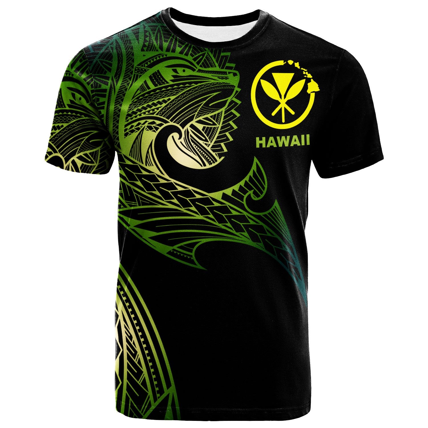 Hawaii T Shirt Leader Wolf Is You Gradient Color Unisex Black - Polynesian Pride