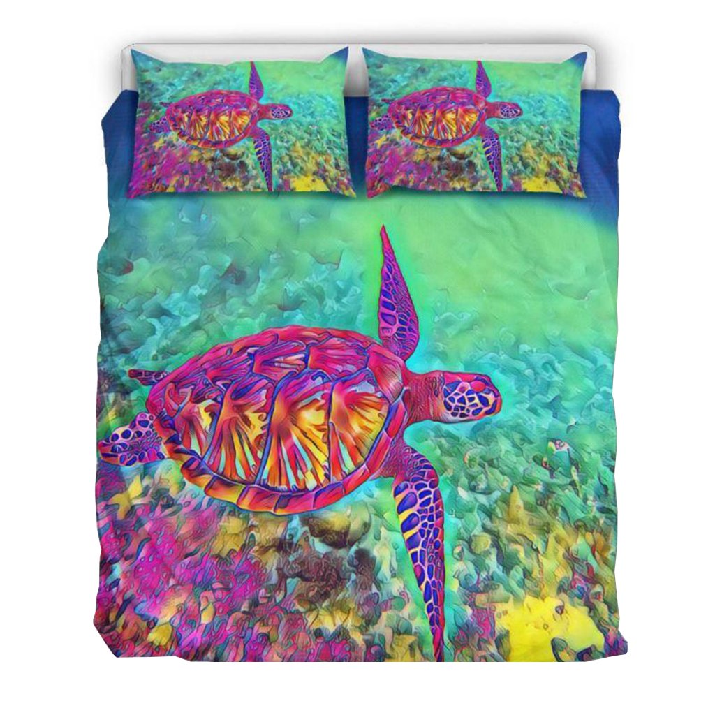 Hawaii Duvet Cover Set - Hawaii Sea Turtle 01 - Polynesian Pride