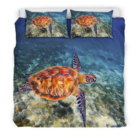 Hawaiian Duvet Cover Set - Hawaii Sea Turtle 03 - Polynesian Pride