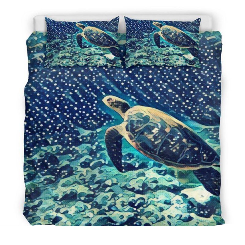 Hawaiian Duvet Cover Set - Hawaii Sea Turtle 05 - Polynesian Pride