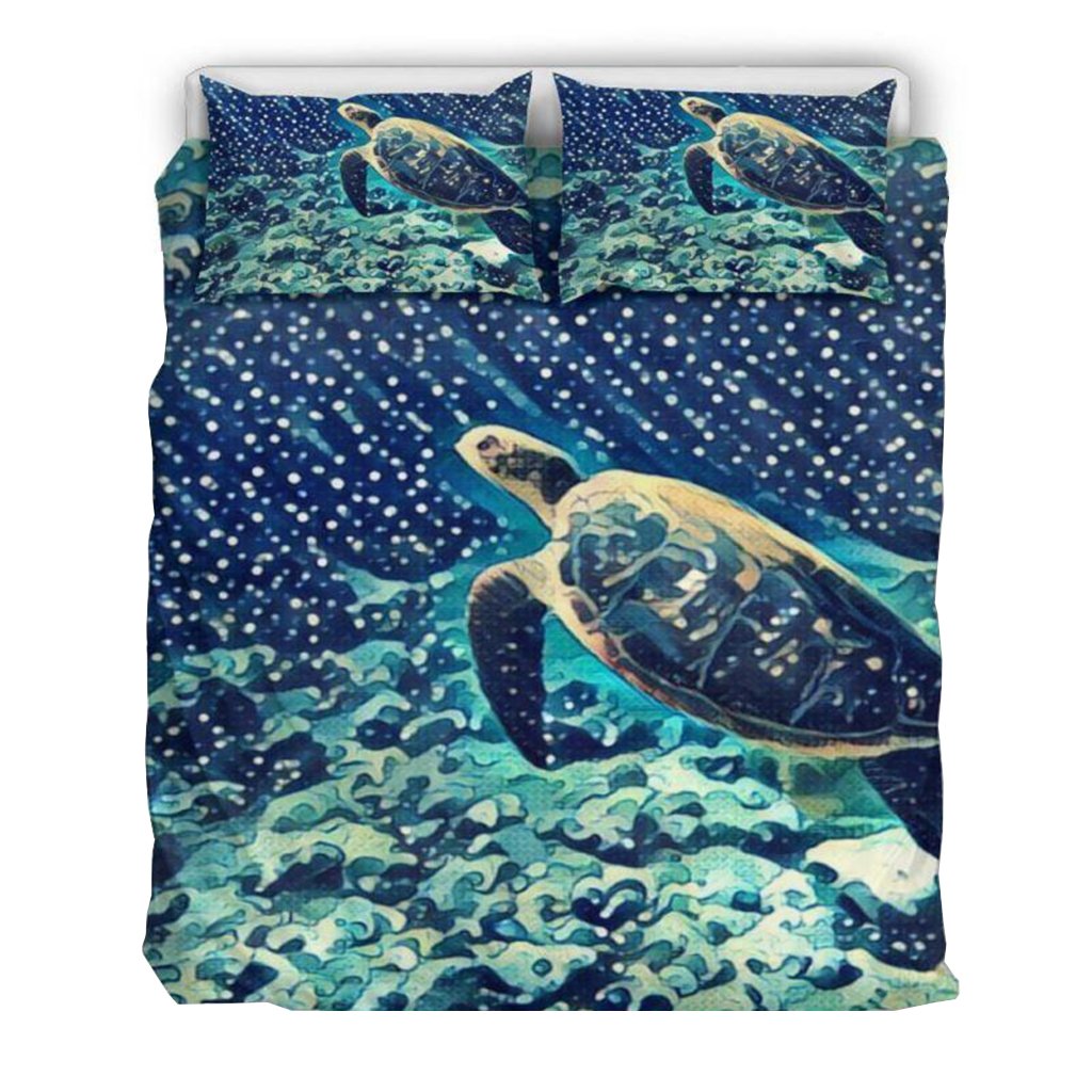 Hawaiian Duvet Cover Set - Hawaii Sea Turtle 05 - Polynesian Pride