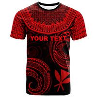 Hawaii Custom T Shirt Unique Serrated Texture Red Unisex Red - Polynesian Pride