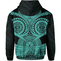 Polynesian Tattoo All Over Print Zip Hoodie Turquoise 2 - Polynesian Pride