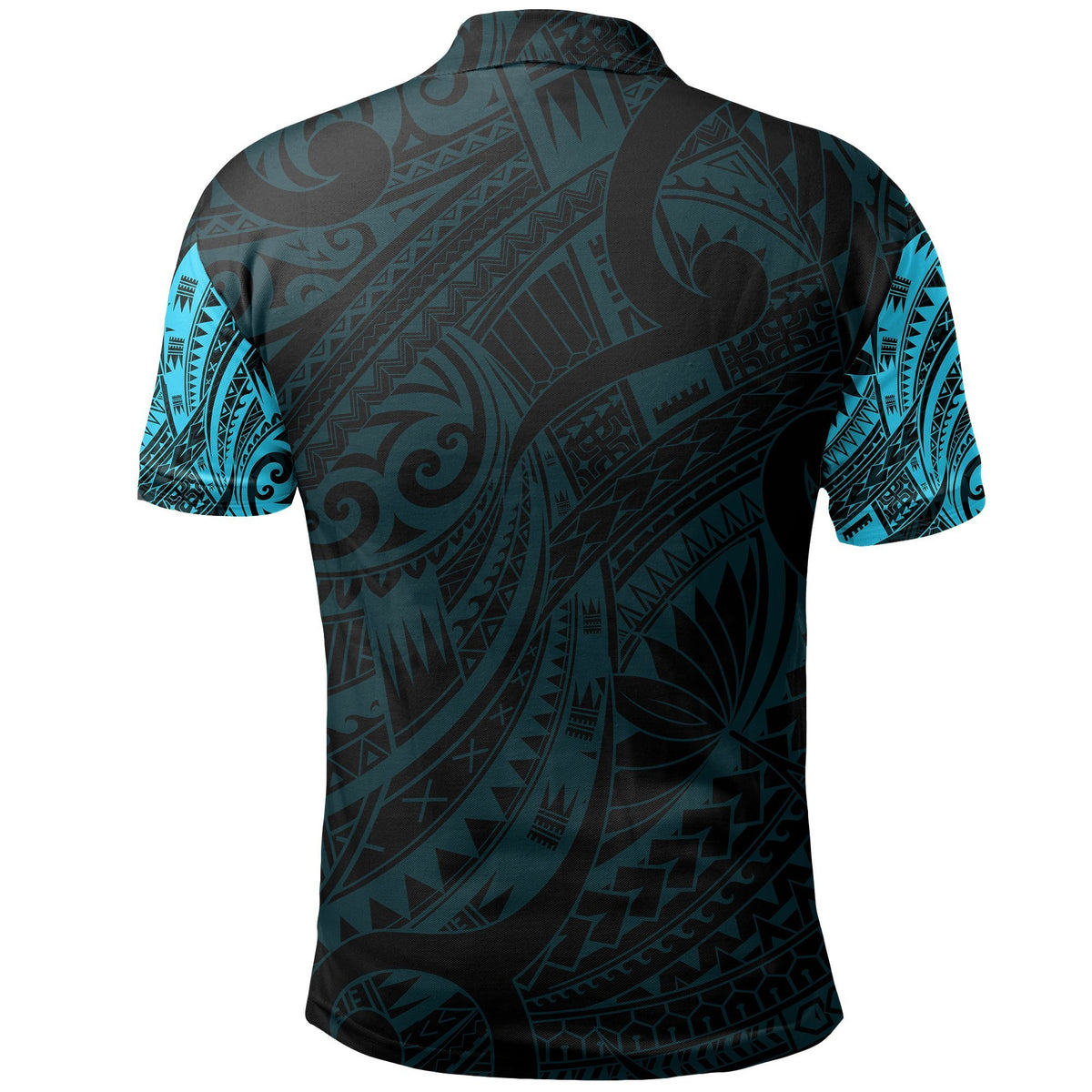 Manaia Maori Tattoo Polo Shirt Blue - Polynesian Pride