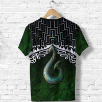 New Zealand Maori Shirt, Poutama Hei Matau Paua Shell T Shirt - Polynesian Pride