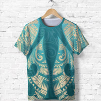 New Zealand Maori T Shirt, Hei Matau Tattoo Shirt Unisex Black - Polynesian Pride