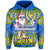 Solomon Islands Christmas Hoodie Cool Santa Claus LT6 Unisex Blue - Polynesian Pride