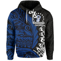 Custom Cook Islands Hoodie Rakahanga Polynesian Style LT6 Blue - Polynesian Pride