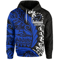 Custom Cook Islands Hoodie Pukapuka Polynesian Style LT6 Blue - Polynesian Pride