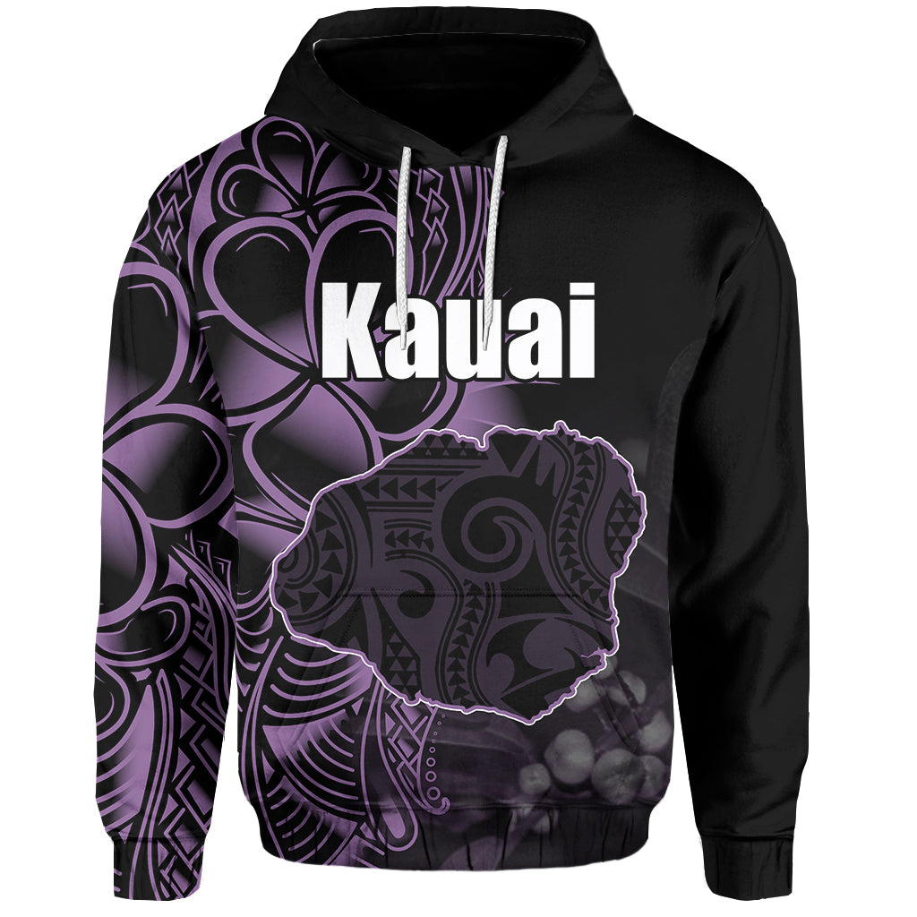 Custom Hawaiian Islands Hoodie Kauai LT6 Unisex Purple - Polynesian Pride