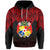 Tonga Hoodie Ngatu Black and Red Style LT6 Unisex Red - Polynesian Pride