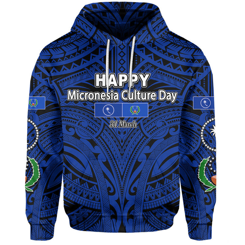 Micronesia Culture Day Hoodie Chuuk and Pohnpei LT6 LT6 Blue - Polynesian Pride