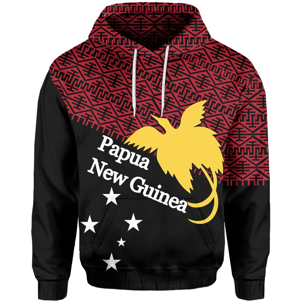Papua New Guinea Hoodie Patterns Unisex Red - Polynesian Pride