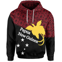 Papua New Guinea Hoodie Patterns Unisex Red - Polynesian Pride