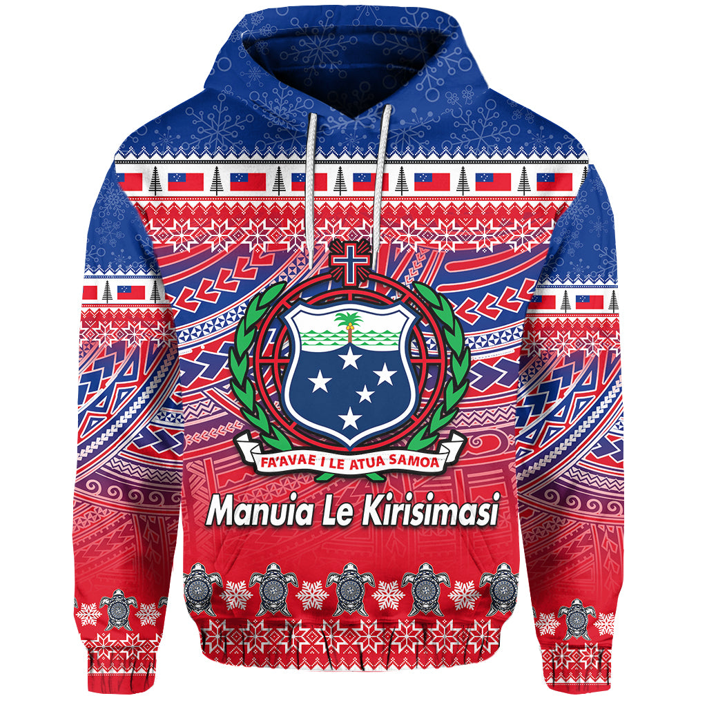 Samoa Christmas Manuia Le Kirisimasi Hoodie LT6 Unisex Red - Polynesian Pride