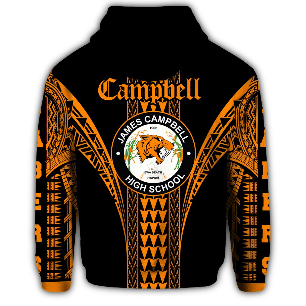 Hawaii Hoodie James Campbell High Zip Hoodie - Polynesian Pride