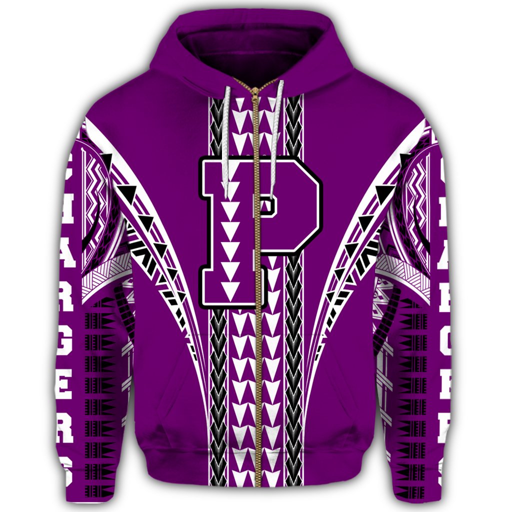 Hawaii Hoodie Pearl City High Zip Hoodie - Polynesian Pride