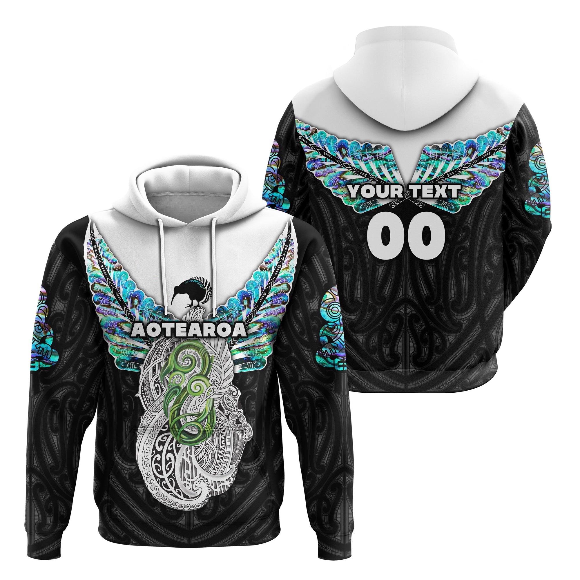 Custom Maori Aotearoa Hoodie New Zealand Simple Sport Style LT16 Unisex Black - Polynesian Pride