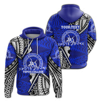 Custom Kolisi Ko Tupou College Tonga Hoodie Polynesian Version Special Unisex Blue - Polynesian Pride