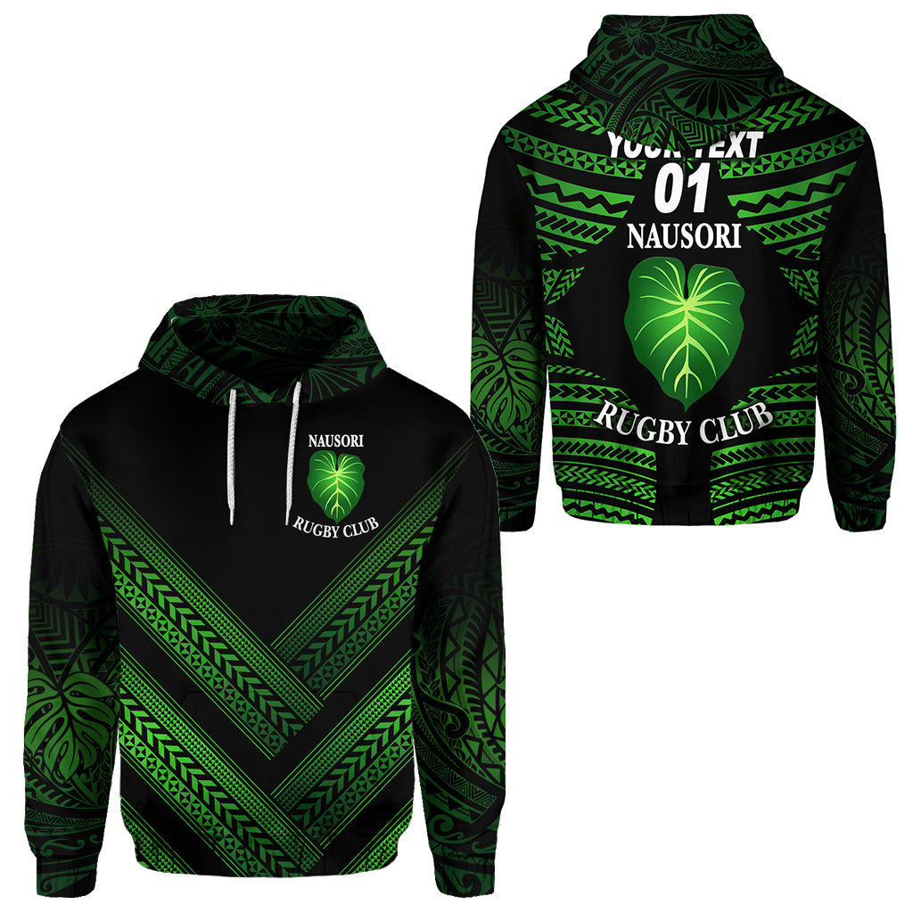 Custom Fiji Nausori Rugby Hoodie Creative Style, Custom Text and Number LT8 Unisex Black - Polynesian Pride