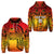 Custom Marquesas Islands Hoodie Marquesan Tattoo Original Style Gradient Red LT8 - Polynesian Pride