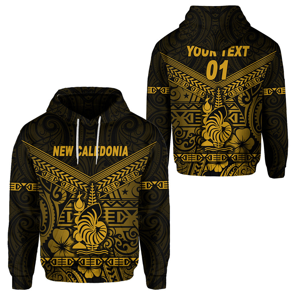 Custom New Caledonia Hoodie Simple Style Gold LT8 Unisex Gold - Polynesian Pride