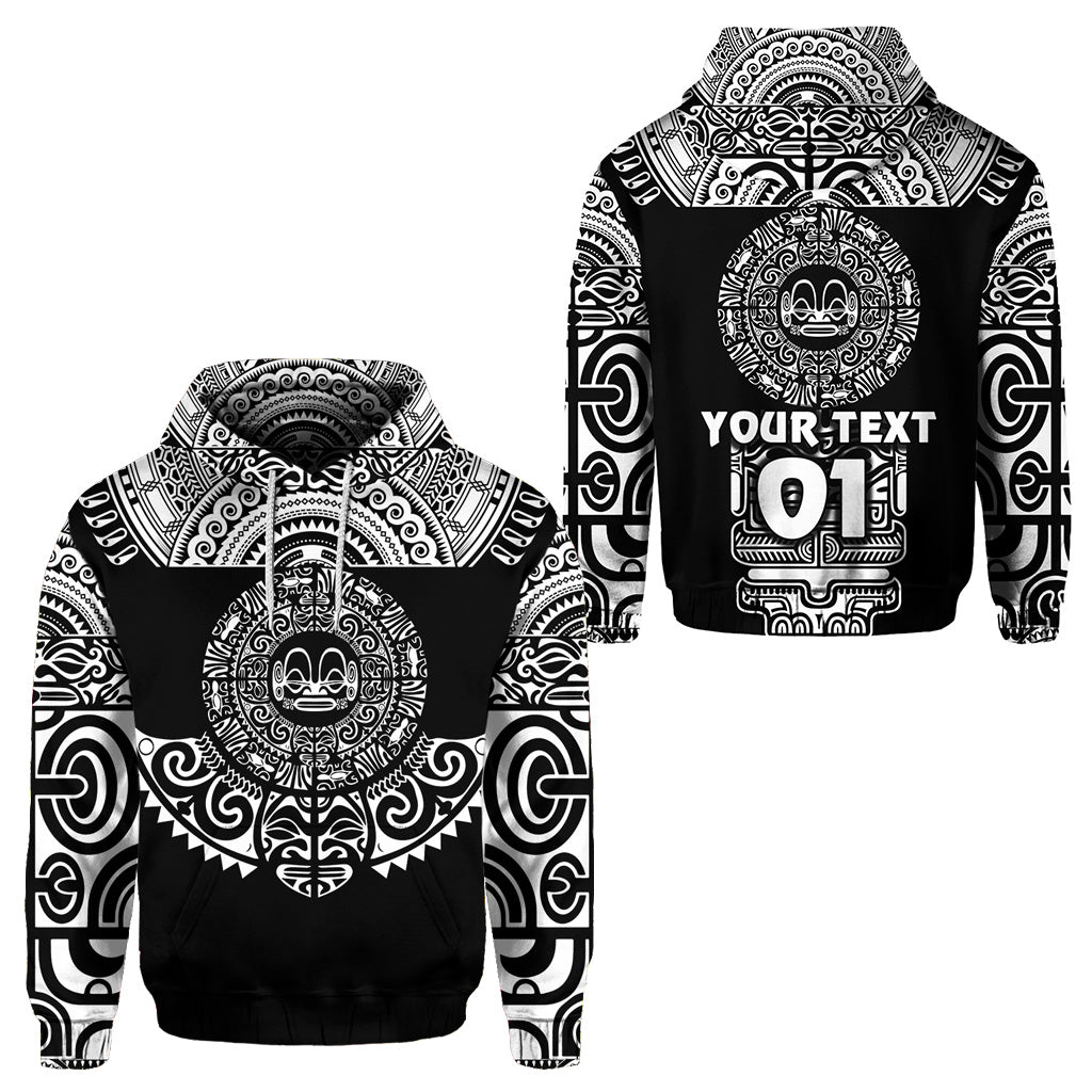 Custom Marquesas Islands Hoodie Marquesan Tattoo Simplified Version Black LT8 - Polynesian Pride