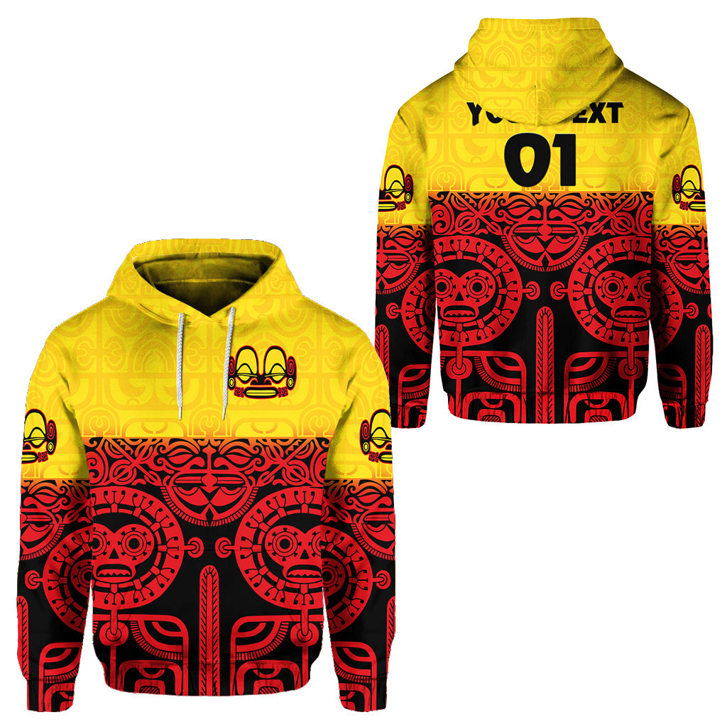 Custom Marquesas Islands Hoodie Marquesan Tattoo Special Style Gradient Red LT8 - Polynesian Pride