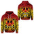 Custom Marquesas Islands Hoodie Marquesan Tattoo Simple Style Gradient Red LT8 - Polynesian Pride