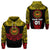 Custom Marquesas Islands Hoodie Marquesan Tattoo Simplified Version Yellow LT8 - Polynesian Pride