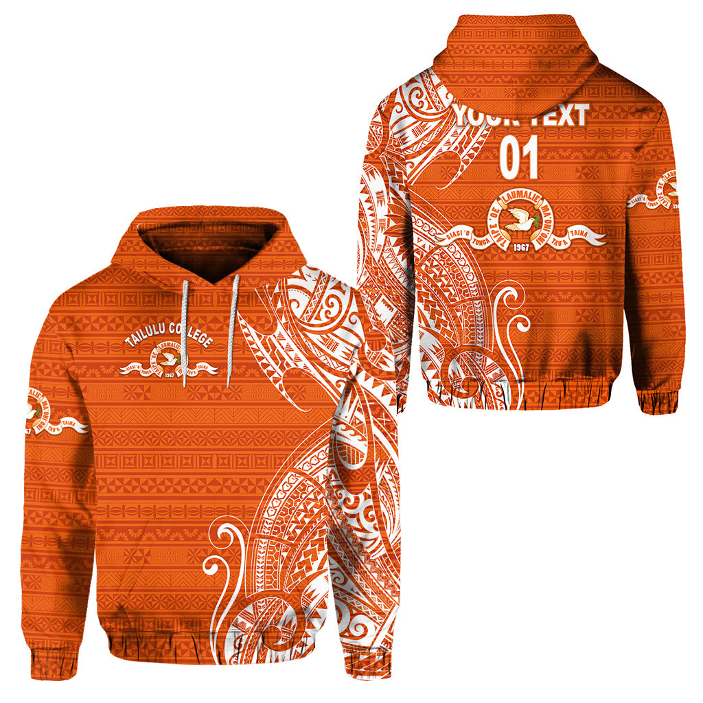 Custom Tonga Tailulu College Hoodie Simple Vibes LT8 Unisex Orange - Polynesian Pride