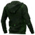 New Zealand Zip up Hoodie, Maori Gods Zipper Hoodie, Tumatauenga (God of War) Green - Polynesian Pride