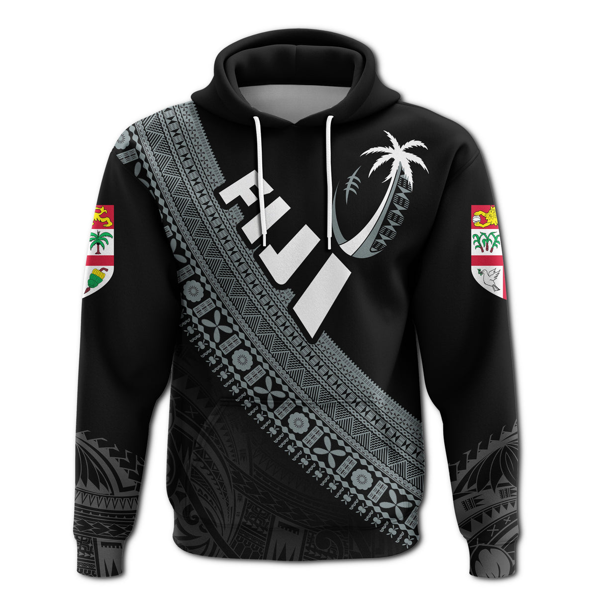 Custom Fiji Tapa Rugby Hoodie version Style You Win - Polynesian Pride