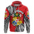 Custom Tonga Rugby Hoodie Polynesian Style Pinwheel Custom Text and Number - Polynesian Pride