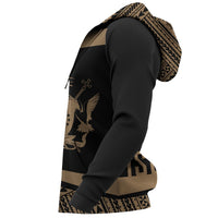 Cook Islands Polynesia Hoodie Circle Gold Ver 2.0 - Polynesian Pride