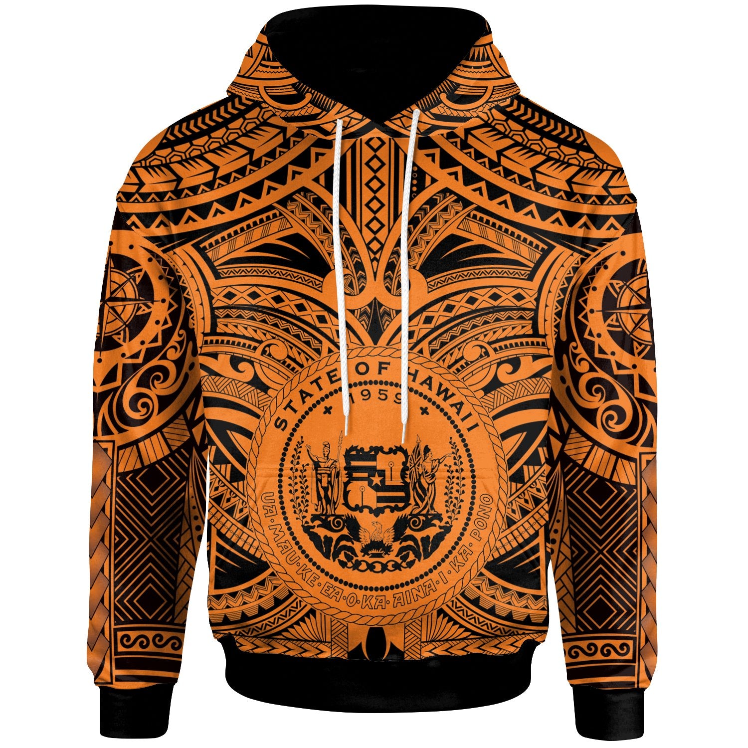 Polynesian Hawaii Hoodie Coat ofrm Hawaii & Polynesian Patterns Unisex Brown - Polynesian Pride