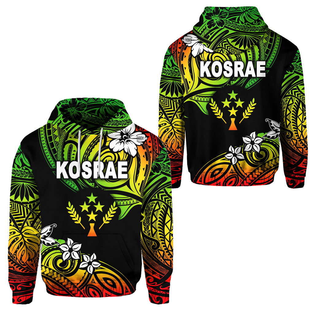 FSM Kosrae Hoodie Unique Vibes Reggae LT8 Unisex Reggae - Polynesian Pride