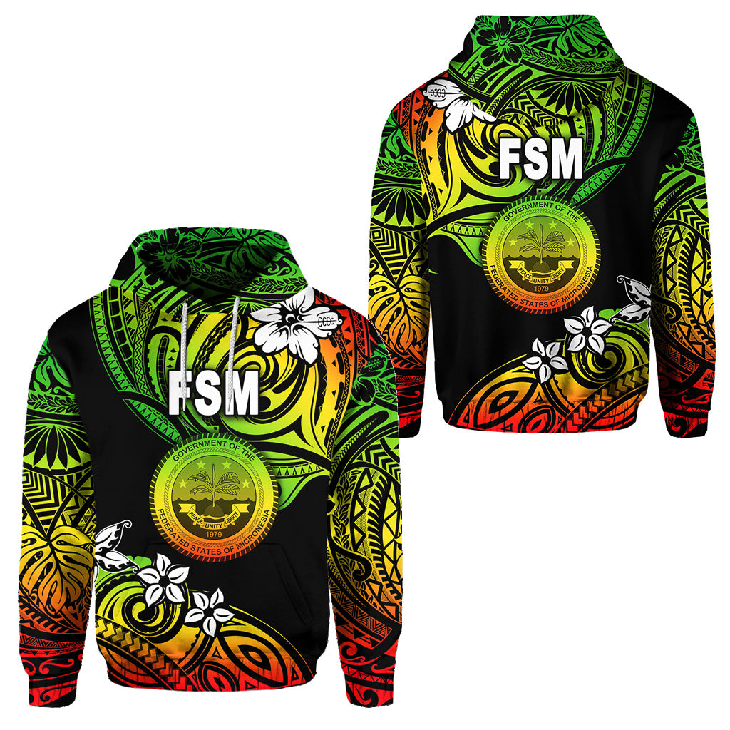 Federated States of Micronesia Hoodie Unique Vibes Reggae LT8 Unisex Reggae - Polynesian Pride
